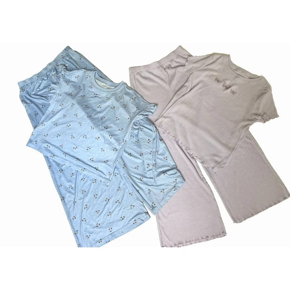 Set of 2 2pc Girls Carter's Pajamas Top/Pant Set Lavender/Blue Size 10/12